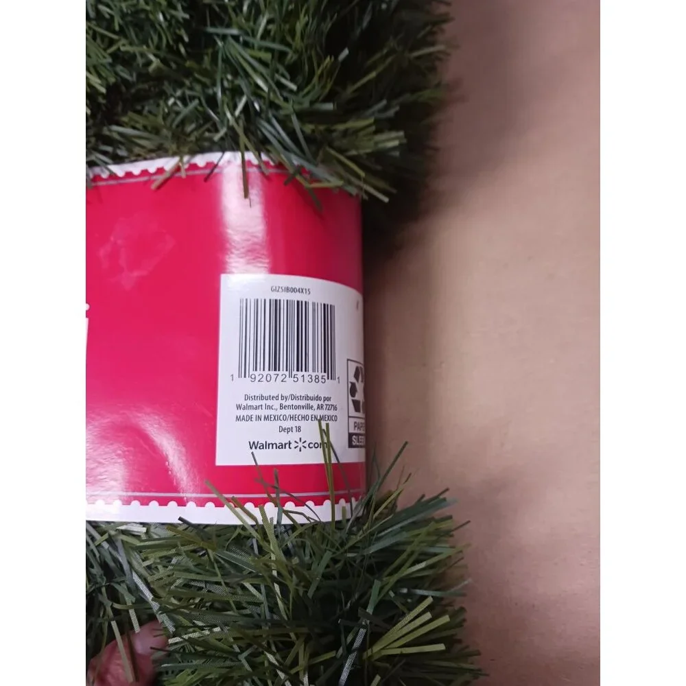 Holiday Time 50-Ft Non-Lit Soft Garland New